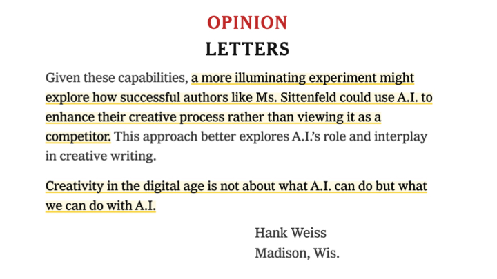 Opinion letter: Creativity in the digital age