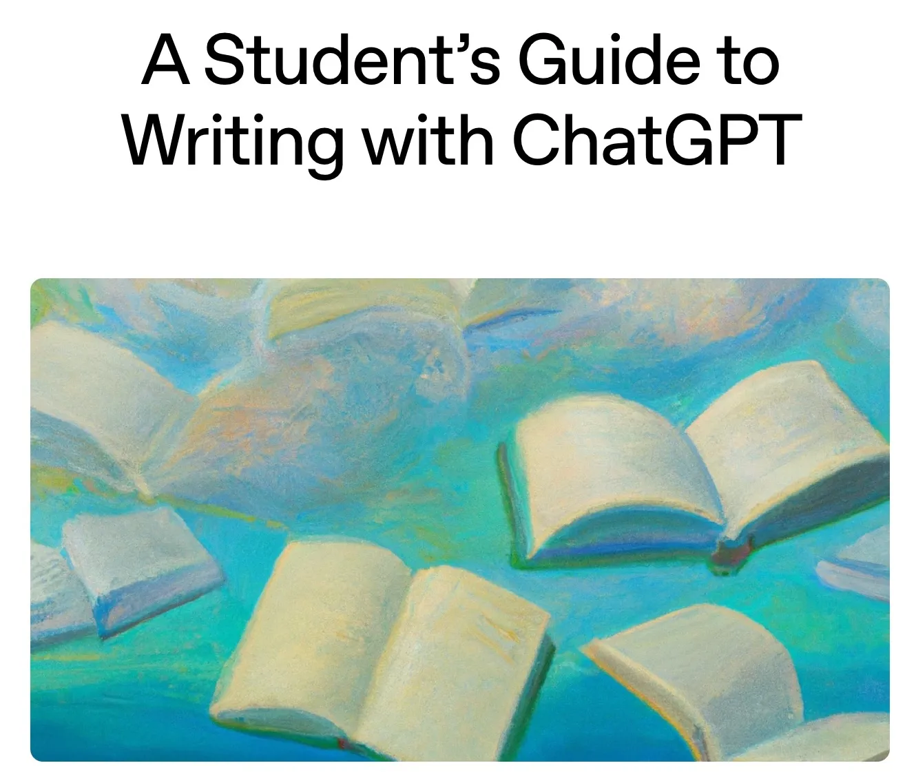The cover of the OpenAI Student Writing Guide