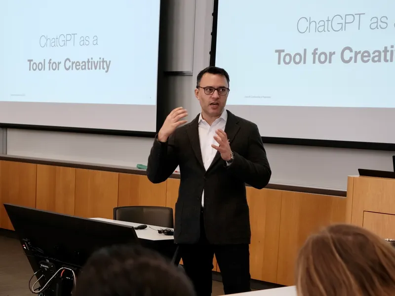 Jay Dixit speaking at Wharton