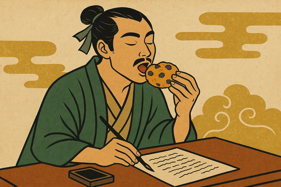 Writer Enjoys Scone